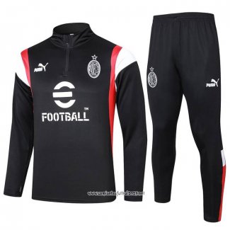 Chandal de Sudadera del AC Milan 2023-2024 Negro