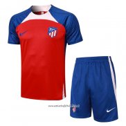 Chandal del Atletico Madrid 2023-2024 Manga Corta Rojo - Pantalon Corto