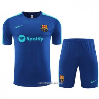 Chandal del Barcelona 2023-2024 Manga Corta Azul - Pantalon Corto