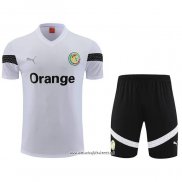 Chandal del Senegal 2023-2024 Manga Corta Blanco - Pantalon Corto