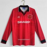 Retro Camiseta 1ª Manchester United 1994-1996 Manga Larga