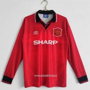 Retro Camiseta 1ª Manchester United 1994-1996 Manga Larga