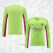 Camiseta Manchester City Portero 2023-2024 Manga Larga Verde