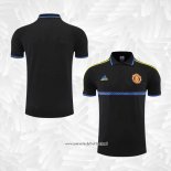 Camiseta Polo del Manchester United 2022-2023 Negro y Azul