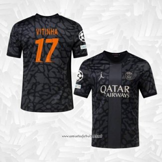 Camiseta 3ª Paris Saint-Germain Jugador Vitinha 2023-2024