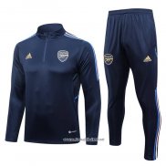 Chandal de Sudadera del Arsenal 2023-2024 Azul