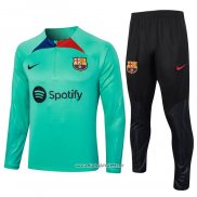 Chandal de Sudadera del Barcelona 2023-2024 Nino Verde Claro