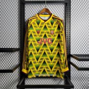 Retro Camiseta 2ª Arsenal 1991-1993 Manga Larga