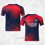 Camiseta Pre Partido del Paris Saint-Germain 2023 Azul y Rojo