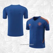 Camiseta de Entrenamiento Manchester United 2022-2023 Azul