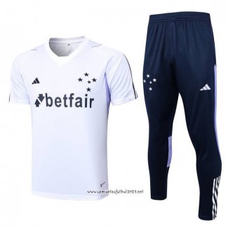 Chandal del Cruzeiro 2023-2024 Manga Corta Blanco