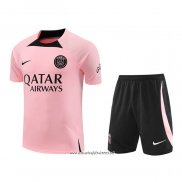 Chandal del Paris Saint-Germain 2022-2023 Manga Corta Rosa - Pantalon Corto