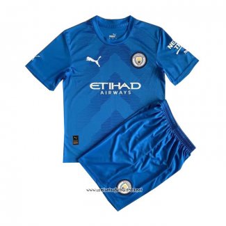 Camiseta Manchester City Portero 2022-2023 Nino Azul