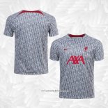 Camiseta Pre Partido del Liverpool 2022 Gris Oscuro