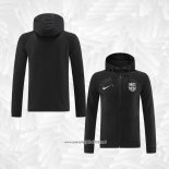 Chaqueta con Capucha del Barcelona 2022-2023 Negro