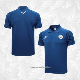 Camiseta Polo del Manchester City 2023-2024 Azul