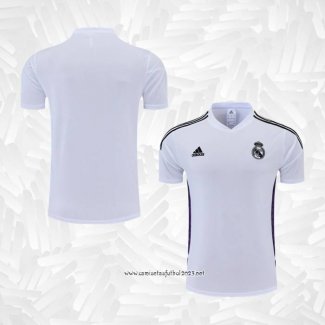 Camiseta de Entrenamiento Real Madrid 2022-2023 Blanco y Purpura