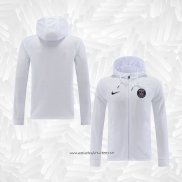 Chaqueta con Capucha del Paris Saint-Germain 2022-2023 Blanco