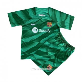 Camiseta Barcelona Portero 2023-2024 Nino Verde