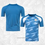 Camiseta Pre Partido del Manchester City 2023 Azul