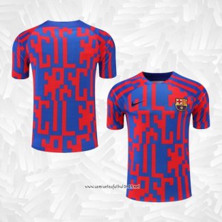 Camiseta de Entrenamiento Barcelona 2022-2023 Rojo y Azul