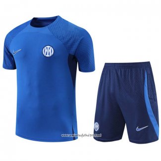 Chandal del Inter Milan 2022-2023 Manga Corta Azul - Pantalon Corto