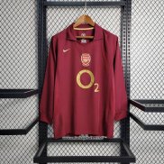 Retro Camiseta 1ª Arsenal 2005-2006 Manga Larga