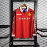 Retro Camiseta 1ª Manchester United 1998-1999 Manga Larga