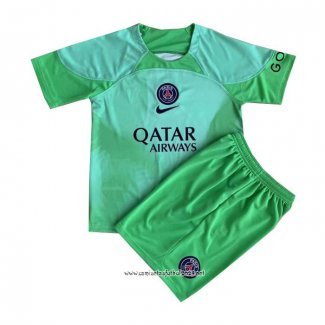 Camiseta Paris Saint-Germain Portero 2022-2023 Nino Verde