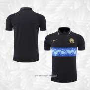 Camiseta Polo del Inter Milan 2022-2023 Negro y Azul