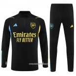 Chandal de Sudadera del Arsenal 2023-2024 Nino Negro