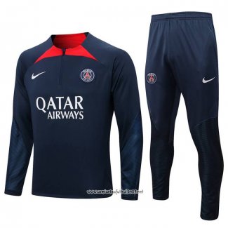 Chandal de Sudadera del Paris Saint-Germain 2022-2023 Azul Oscuro