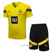 Chandal del Borussia Dortmund 2022-2023 Manga Corta Amarillo - Pantalon Corto