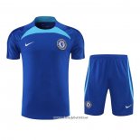 Chandal del Chelsea 2022-2023 Manga Corta Azul - Pantalon Corto