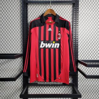 Retro Camiseta 1ª AC Milan 2007-2008 Manga Larga