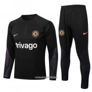 Chandal de Sudadera del Chelsea 2022-2023 Negro