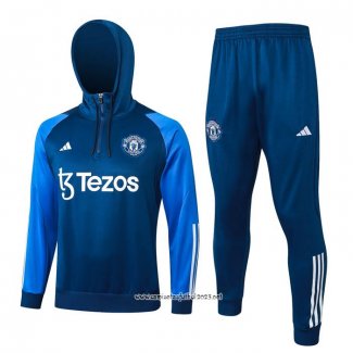 Chandal de Sudadera del Manchester United 2023-2024 Azul