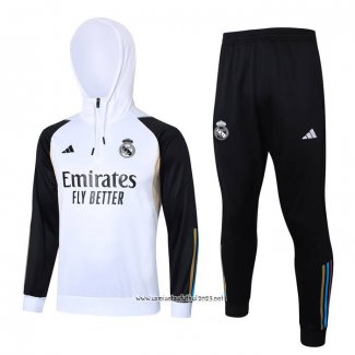 Chandal de Sudadera del Real Madrid 2023-2024 Nino Blanco