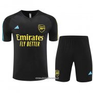 Chandal del Arsenal 2023-2024 Manga Corta Negro - Pantalon Corto