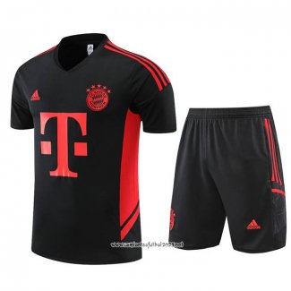 Chandal del Bayern Munich 2022-2023 Manga Corta Negro - Pantalon Corto