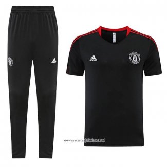 Chandal del Manchester United 2023-2024 Manga Corta Negro