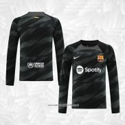 Camiseta Barcelona Portero 2023-2024 Manga Larga Negro