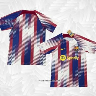 Camiseta Pre Partido del Barcelona 2023 Azul y Rojo