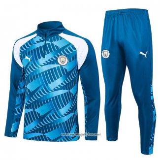 Chandal de Sudadera del Manchester City 2023-2024 Nino Azul