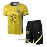 Chandal del Chelsea 2022-2023 Manga Corta Amarillo - Pantalon Corto