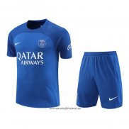 Chandal del Paris Saint-Germain 2022-2023 Manga Corta Azul Oscuro - Pantalon Corto